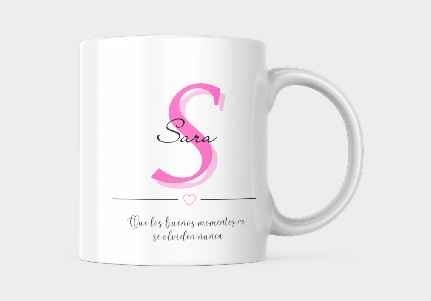 Taza Colección Iniciales - Inicial con nombre y frase